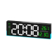 Horloge Numérique LED De Bureau Et Murale 12.6 Pouces Avec Éclairage RGB Ambiant Minuteur Et Affichage Date Température - www...