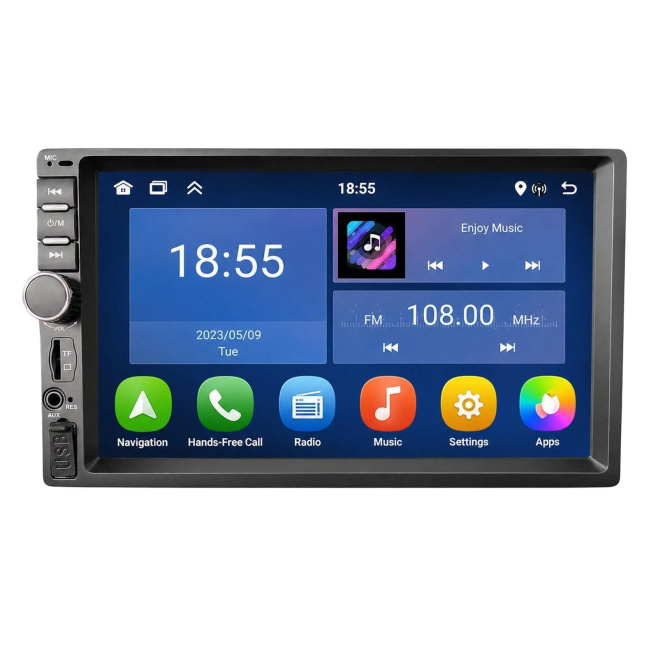 Autoradio Android Universel 7 Pouces Navigation GPS Radio FM Entrée Caméra De Recul Bluetooth WiFi - www.yonis-shop.com