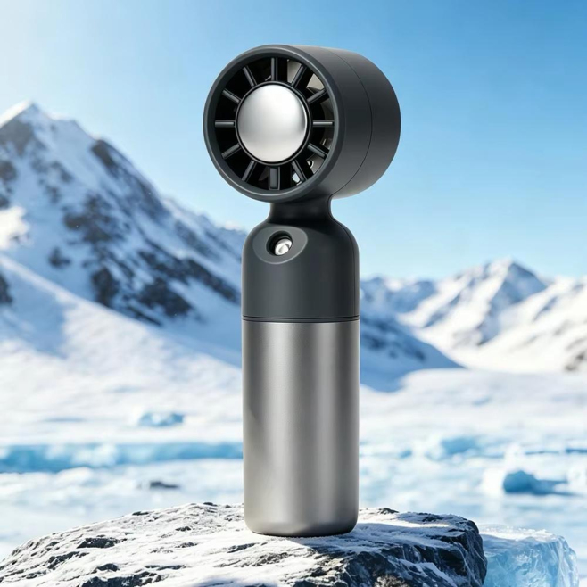 Ventilateur Brumisateur Portable À Main 2 En 1 Avec Brume Fine Batterie 2000 mAh Et 4 Vitesses - www.yonis-shop.com