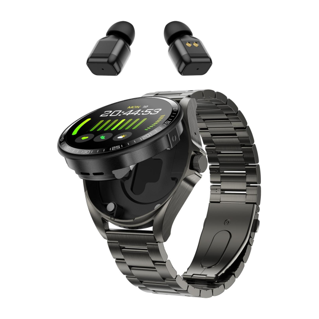 Montre Connectée 2 En 1 Avec Écouteurs Sans Fil Connexion À Deux Appareils Écran HD 1.46 Pouce Autonomie 20 À 30 Jours IP67 -...