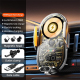 Chargeur Sans Fil Voiture 66W Support Téléphone Magnétique Super Charge Rapide avec Lumières Atmosphériques et Design Transpa...