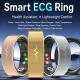 Bague Connectée De Suivi De Santé Avec ECG Fréquence Cardiaque Oxygène Sommeil Contrôle Photo IP68 Taille 8 Noire - www.yonis...