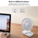 Ventilateur De Bureau Portable Oscillant 4 Vitesses Batterie 4000 mAh Écran LED Recharge USB C - www.yonis-shop.com
