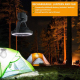 Ventilateur De Camping Avec Lampe LED 100 lm Rechargeable USB À Crochet Pour Tente 30 LED 2 Vitesses - www.yonis-shop.com