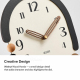 Horloge Murale Ovale Décorative Silencieuse À Quartz Avec Aiguilles En Noyer Et Design 3D 31 x 37 cm - www.yonis-shop.com
