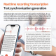 Enregistreur Vocal IA Magnétique 128 Go Avec Transcription Temps Réel Traduction 189 Langues Et Support Téléphone Rotatif - w...