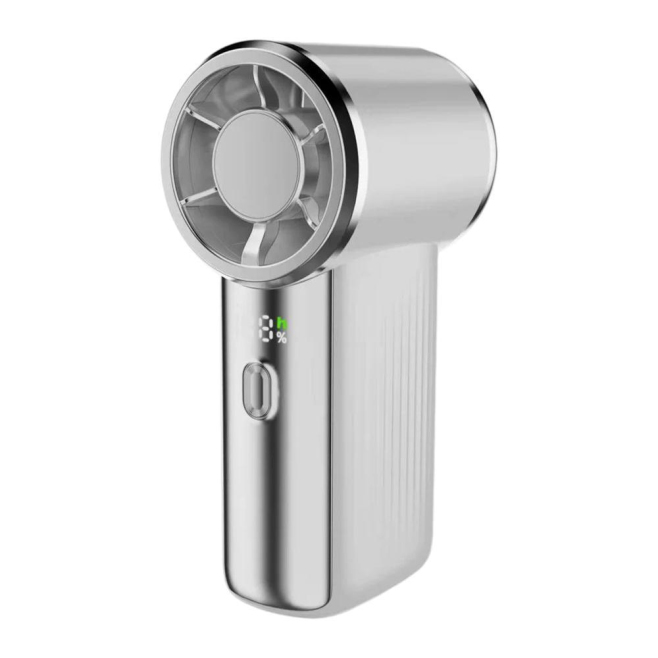 Mini Ventilateur Portable Rechargeable 9m/s 5 Vitesses Écran LED Autonomie 8h USB-C 78g - www.yonis-shop.com