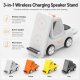 Support Téléphone De Bureau Chargeur Sans Fil 3 En 1 Avec Haut Parleur Bluetooth 5 W Et Éclairage D’Ambiance - www.yonis-shop...