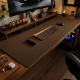 Sous Main De Bureau Pour Clavier Et Souris En Lin Antidérapant 800x300x4 Mm Protection Et Bords Cousus - www.yonis-shop.com