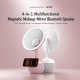 Miroir De Maquillage 4 En 1 Avec Enceinte Bluetooth Recharge Sans Fil Magnétique 15 W Éclairage LED 3 Teintes Et Loupe 5x - w...