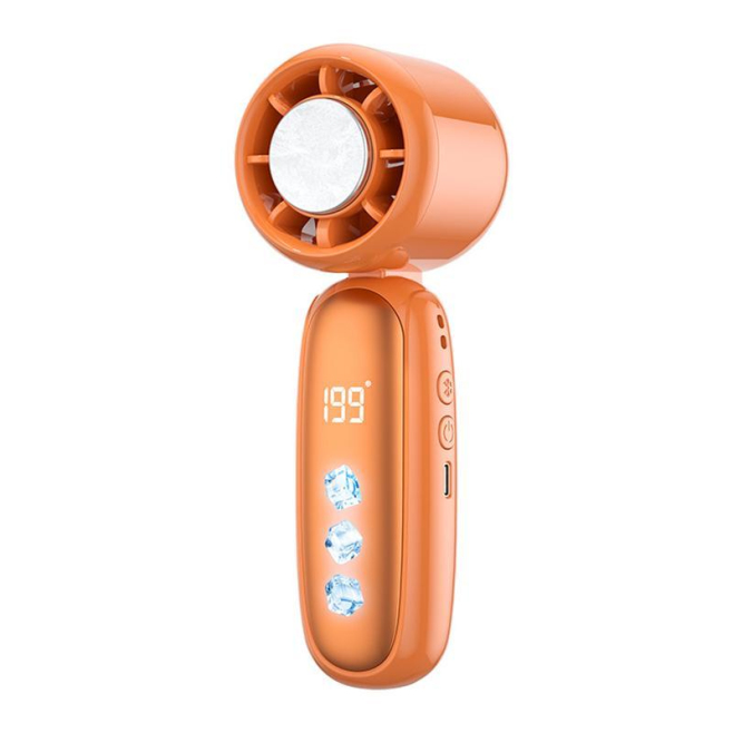 Ventilateur Portable Rafraîchissant À Main Avec Plaque Réfrigérante 199 Vitesses Affichage LED Recharge USB-C - www.yonis-sho...
