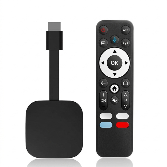 Clé TV Android 14 Pour Streaming 4K Avec WiFi 6 2 Go 16 Go Et Télécommande Vocale - www.yonis-shop.com