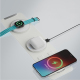 Chargeur Sans Fil 3 En 1 MagSafe Magnétique Pliable Bleu Pour iPhone Apple Watch Air Pods Chargement Rapide 15W - www.yonis-s...