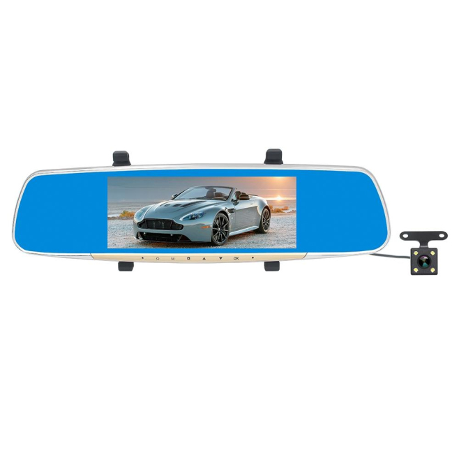 Caméra Voiture Recul Dashcam 1080P Écran Tactile LCD 7 Pouces Double Caméras Angle 170 Degrés Vision Nuit Gris - www.yonis-sh...