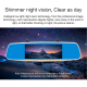 Caméra Voiture Recul Dashcam 1080P Écran Tactile LCD 7 Pouces Double Caméras Angle 170 Degrés Vision Nuit Gris - www.yonis-sh...