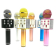 Microphone Android iOS Karaoké Bluetooth Fréquence 10 kHz Puissance 5W Enregistreur Or Jaune - www.yonis-shop.com