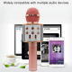 Microphone Android iOS Karaoké Bluetooth Fréquence 10 kHz Puissance 5W Enregistreur Or Jaune - www.yonis-shop.com