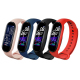 Bracelet Connecté Android iOS Montre Cardio Écran 0.96 Pouce Bluetooth Étanche IP67 Rouge - www.yonis-shop.com