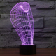 Lampe Créative 3D Cobra 7 Couleurs LED Tactile 0.5W USB Piles AA - www.yonis-shop.com