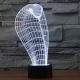Lampe Créative 3D Cobra 7 Couleurs LED Tactile 0.5W USB Piles AA - www.yonis-shop.com
