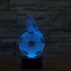 Lampe Déco 3D Ballon Football Luminaire 7 Couleurs LED Bouton Tactile 0.5W Chambre Salon Faible Consommation - www.yonis-shop...