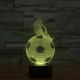 Lampe Déco 3D Ballon Football Luminaire 7 Couleurs LED Bouton Tactile 0.5W Chambre Salon Faible Consommation - www.yonis-shop...