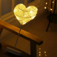 Lampe Décorative Coeur Romantique Rotin Câble Luminaire 3m LED 20 Pièces Prise USB 50000 Heures Lumière Blanche Chaude - www....