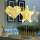 Lampe Décorative Coeur Romantique Rotin Câble Luminaire 3m LED 20 Pièces Prise USB 50000 Heures Lumière Blanche Chaude - www....