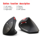 Souris Ergonomique Sans Fil Bluetooth 3.0 6 Boutons 2400 DPI Réglable Pour PC et Mac - www.yonis-shop.com