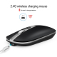 Souris Sans Fil Rechargeable 2.4G 10M Distance Metal Wheel Mute 500mAh Batterie Haute Résolution 1600DPI - www.yonis-shop.com