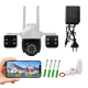 Camera IP 6MP Triple Camera Avec Détection Humaine Et Connexion 4G Pour Sécurité Intelligente - www.yonis-shop.com