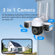 Camera IP 6MP Triple Camera Avec Détection Humaine Et Connexion 4G Pour Sécurité Intelligente - www.yonis-shop.com