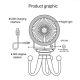 Ventilateur Veilleuse Pieuvre Pour Poussette Et Berceau Portable USB Silencieux Autonomie 150 À 180 Min - www.yonis-shop.com