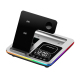 Chargeur Sans Fil Multifonctionnel 5 en 1 avec Support Téléphone Pliable et Lumières RGB - www.yonis-shop.com