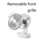 Ventilateur De Bureau USB Silencieux Avec Oscillation Automatique Autonomie 15 Heures Batterie 4000 mAh 4 Vitesses Rose Poudr...