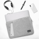 Sacoche Ordinateur Portable 15.6 Pouces Grise Légère En Tissu Oxford Imperméable Et Résistante Avec Doublure Douce - www.yoni...