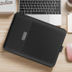 Sacoche Ordinateur Portable 4 en 1 Imperméable en Cuir PU avec Poignée Support et Porte-Stylo Rose Gold pour Laptops 11/12 Po...