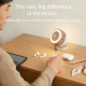 Mini Ventilateur Magnétique Avec Lampe LED 5 Vitesses Batterie 2000mAh Recharge USB Type-C Rose Clair - www.yonis-shop.com