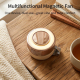Mini Ventilateur Magnétique Avec Lampe LED 5 Vitesses Batterie 2000mAh Recharge USB Type-C Rose Clair - www.yonis-shop.com
