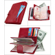 Portefeuille Homme Porte-Carte Protection Magnétique RFID Véritable Cuir Anti-Magnet Paquet Passeport Rouge - www.yonis-shop.com
