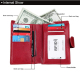 Portefeuille Homme Porte-Carte Protection Magnétique RFID Véritable Cuir Anti-Magnet Paquet Passeport Rouge - www.yonis-shop.com