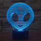 Lampe de Décoration 3D Extra-Terrestre Alien 7 Couleurs Lumière LED Tactile 0.5W Interrupteur Tactile Chambre Salon Couloir -...