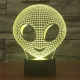 Lampe de Décoration 3D Extra-Terrestre Alien 7 Couleurs Lumière LED Tactile 0.5W Interrupteur Tactile Chambre Salon Couloir -...