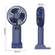 Mini Ventilateur Portable Rechargeable USB À 5 Vitesses Avec Affichage Digital Support De Bureau Et Porte Smartphone - www.yo...