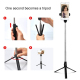 Perche À Selfie Multifonction Bluetooth Avec Trépied Intégré Et Télécommande - www.yonis-shop.com