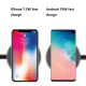 Chargeur Sans Fil Universel 10W Aluminium Alliage Avec Câble 1m Noir Chargement Rapide iPhone Android Détection Intelligente ...