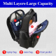 Sacoche Ordinateur Portable Anti-Vol Imperméable Grande Capacité Avec Port USB Noir - www.yonis-shop.com