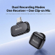 Microphone Cravate Sans Fil Pour Streaming Et Enregistrement Réduction Du Bruit Récepteur 8 Broches 48 KHz 16 Bit 5 H - www.y...