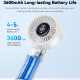 Ventilateur De Poche Rechargeable Avec Affichage LED Moteur Brushless 3600mAh Autonomie 4 À 5 Heures Pose Horizontale Ou À Pl...