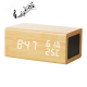 Réveil Haut-Parleur Enceinte Bluetooth Bois LED USB Alarme Lumière Nuit Qualité Audio - www.yonis-shop.com